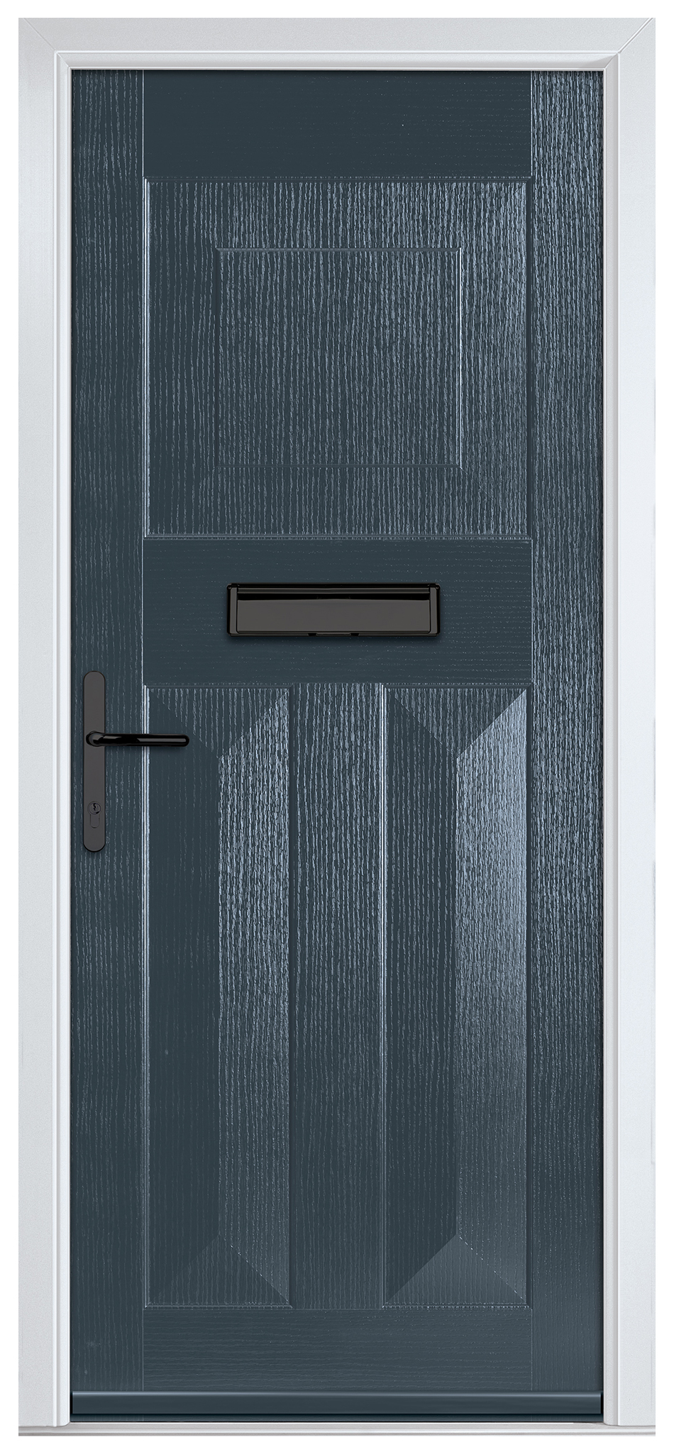 Crystal Eaton Anthracite Grey Right Hand GRP Composite Door - 2090mm