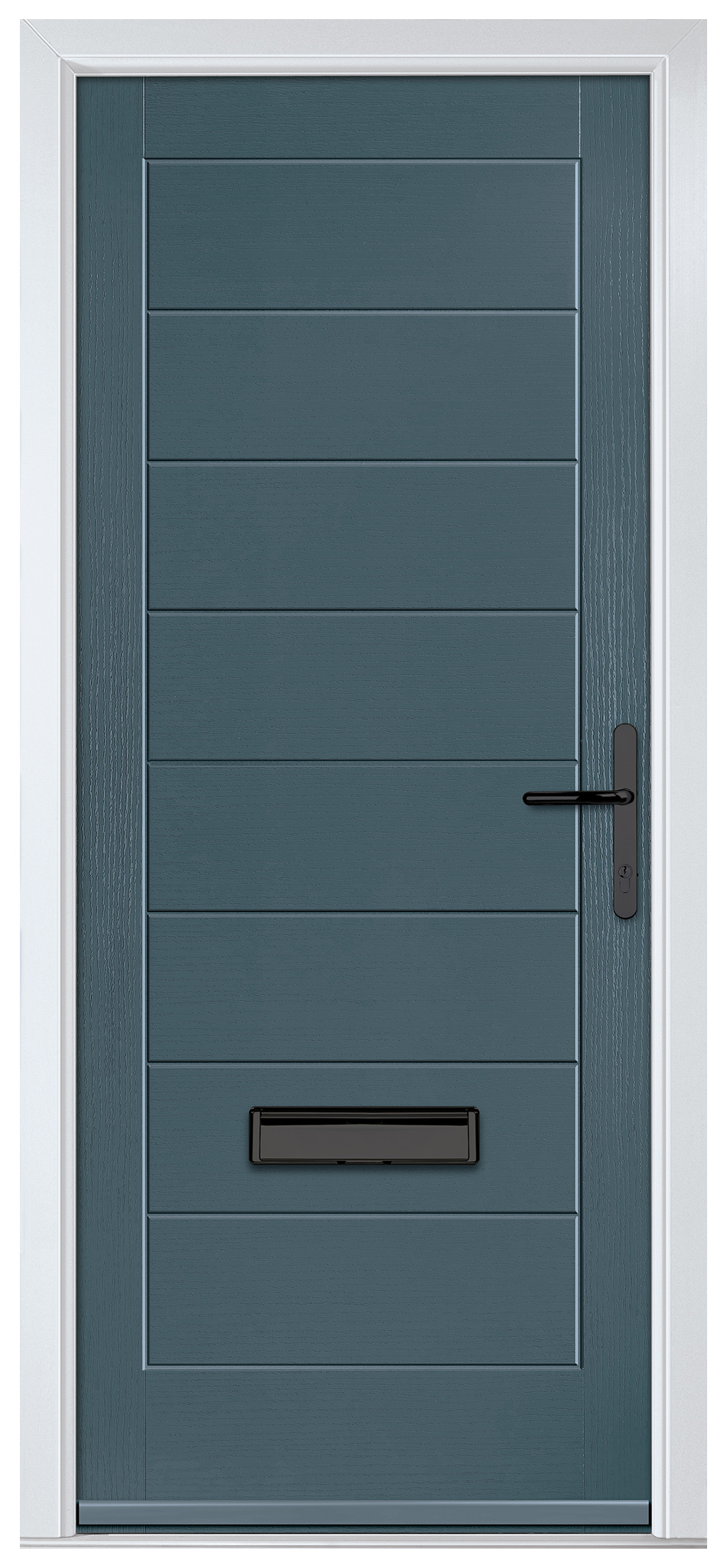 Crystal Monza Slate Grey Left Hand GRP Composite Door - 2090mm