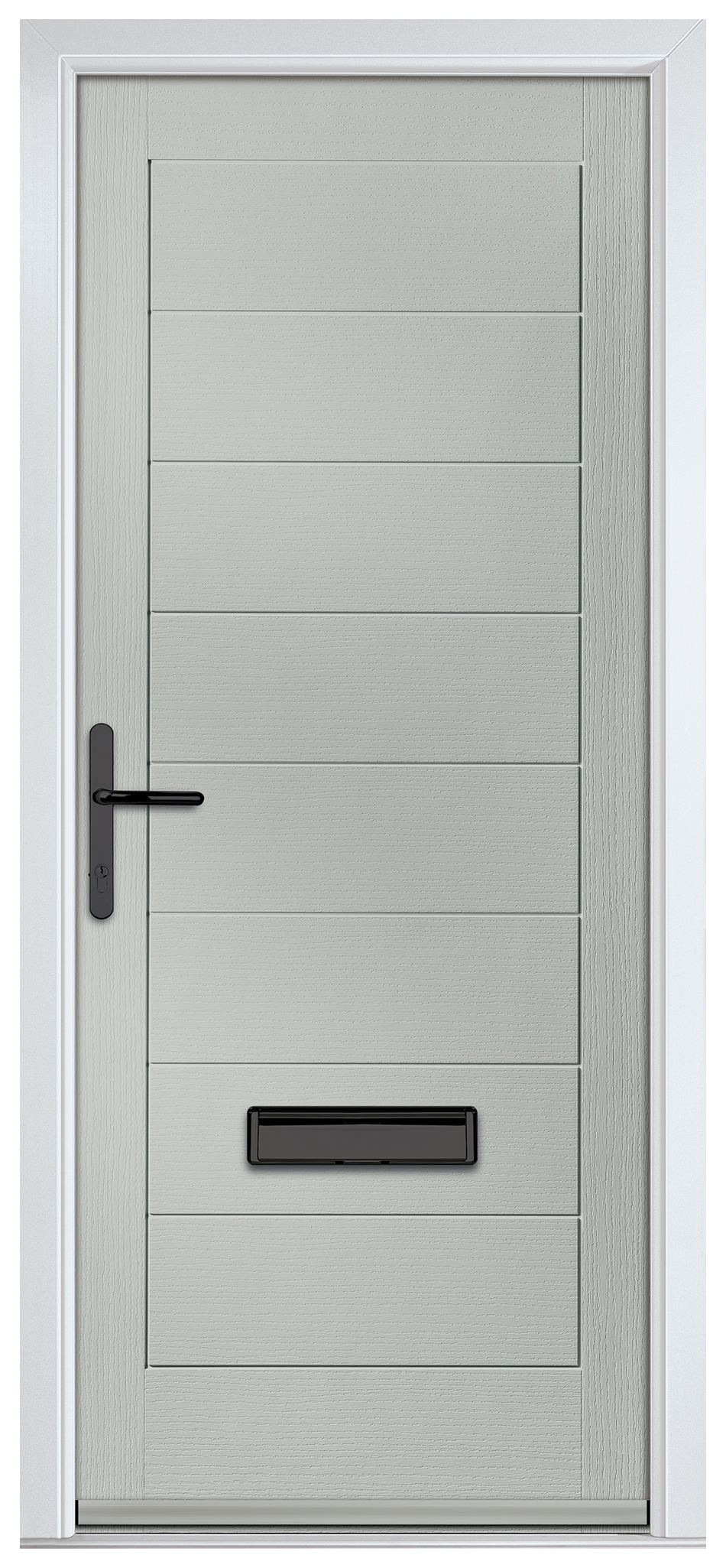 Crystal Monza Agate Grey Right Hand GRP Composite Door - 2090mm