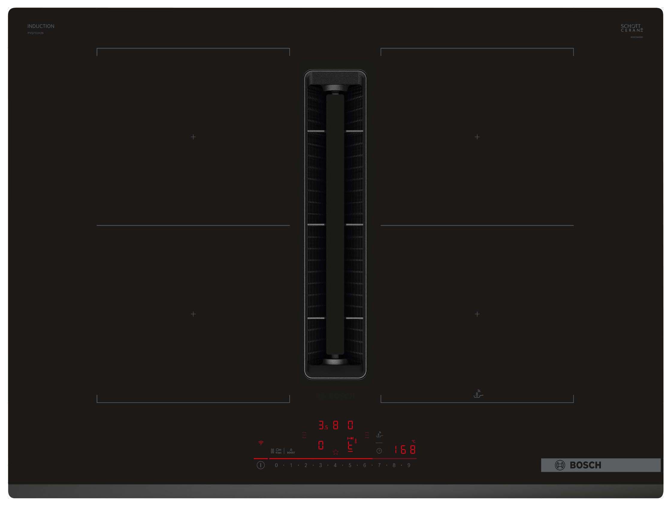 Bosch Series 6 PVQ731H26E Induction Hob 70cm - Black Glass