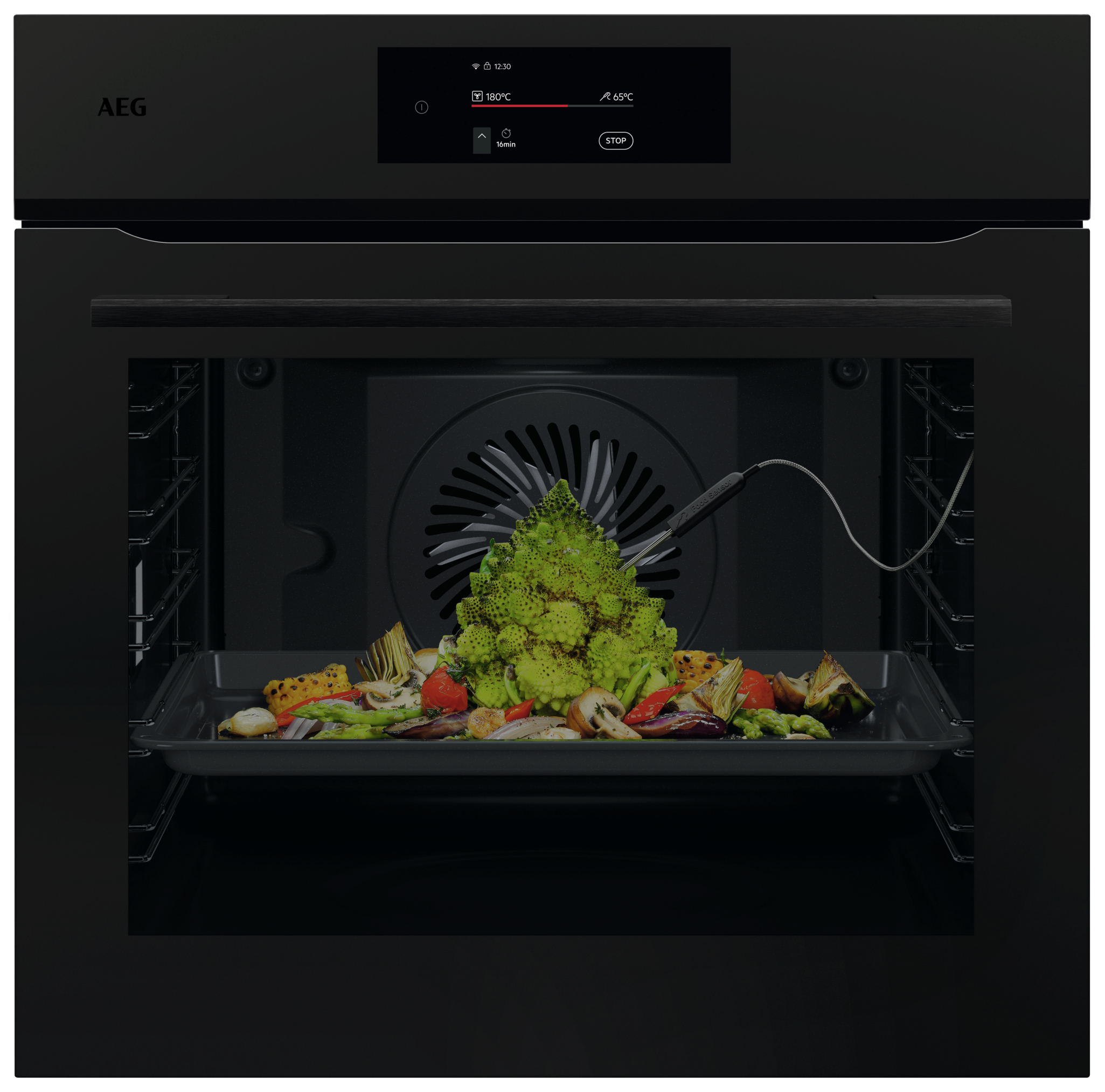 AEG 7000 NBE7P731AT Pyrolytic Single Oven - Gloss Black
