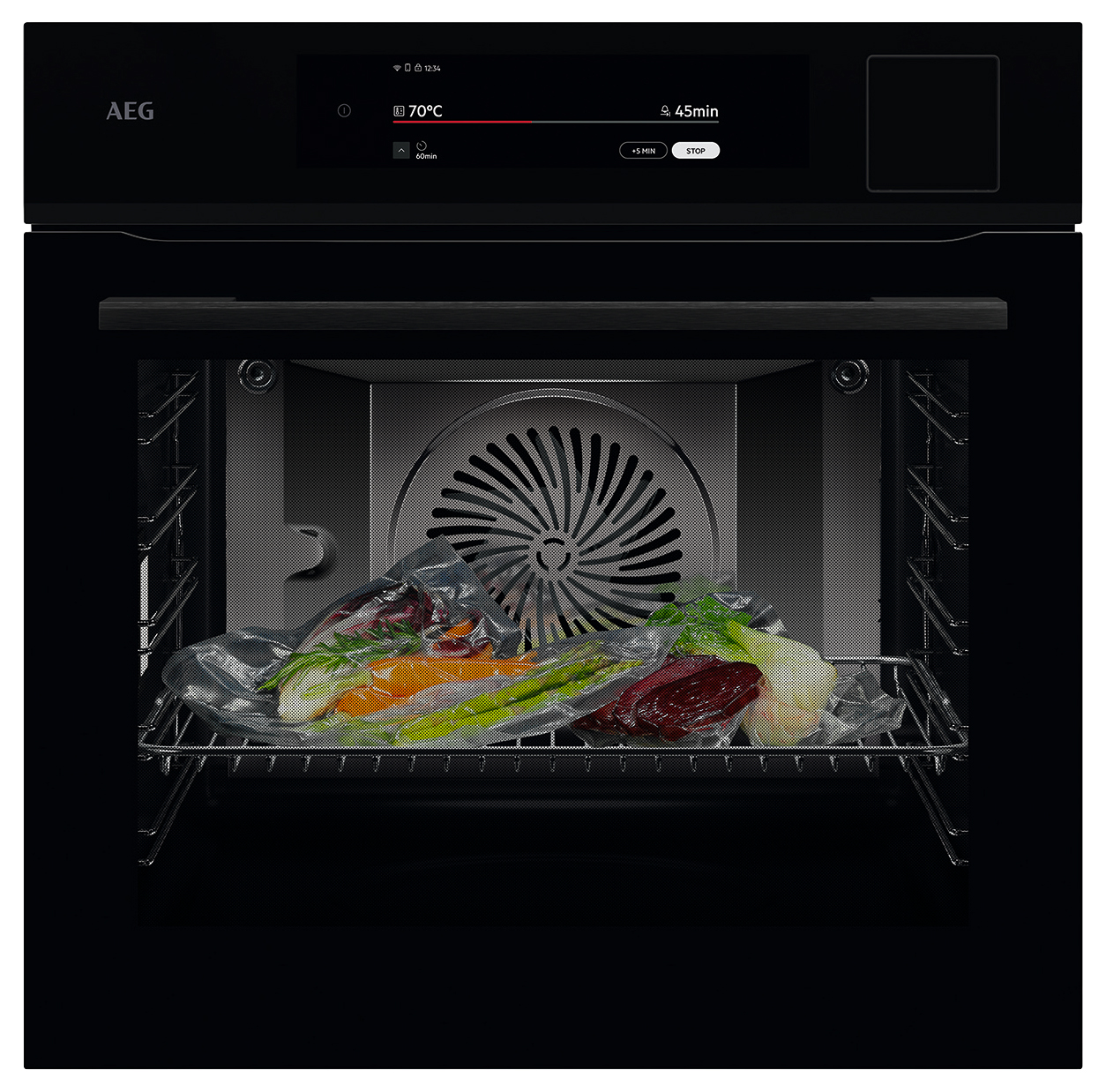 AEG 9000 NBP9S831AB Full Steam Single Oven - Gloss Black
