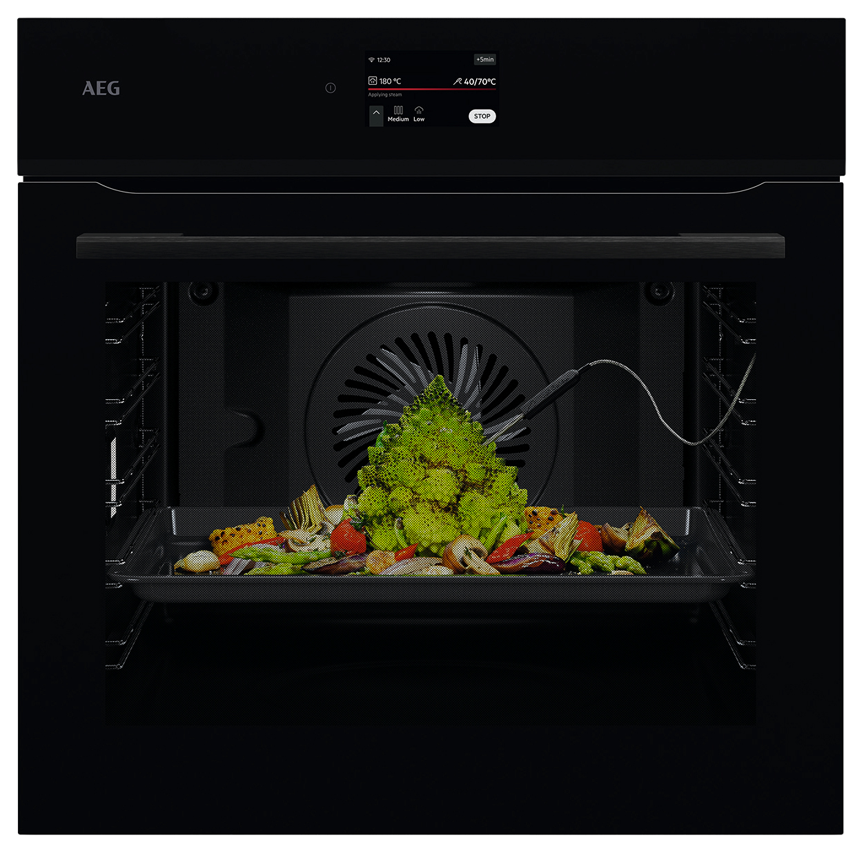AEG 7000 NBE7P731AB Pyrolytic Single Oven - Matt Black