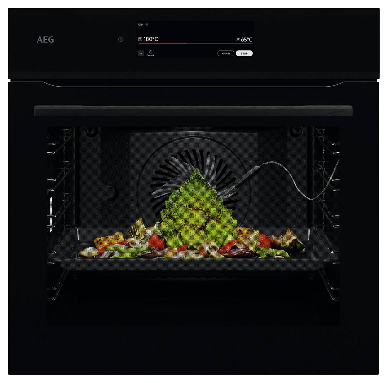 AEG 9000 NBT9P831AB Pyrolytic Single Oven - Matt Black