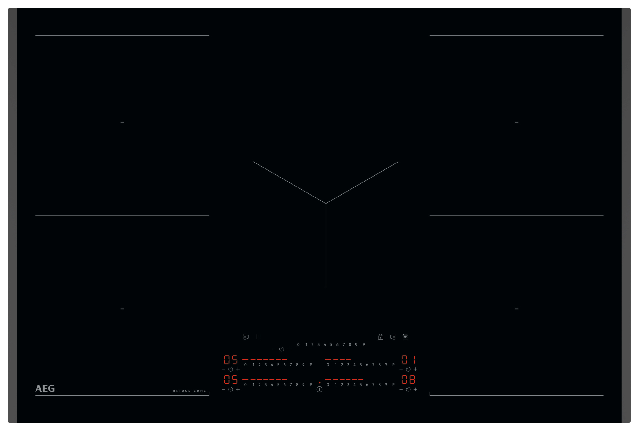 AEG TK85IM00FB 80cm Maxisense Induction Hob - Black Glass