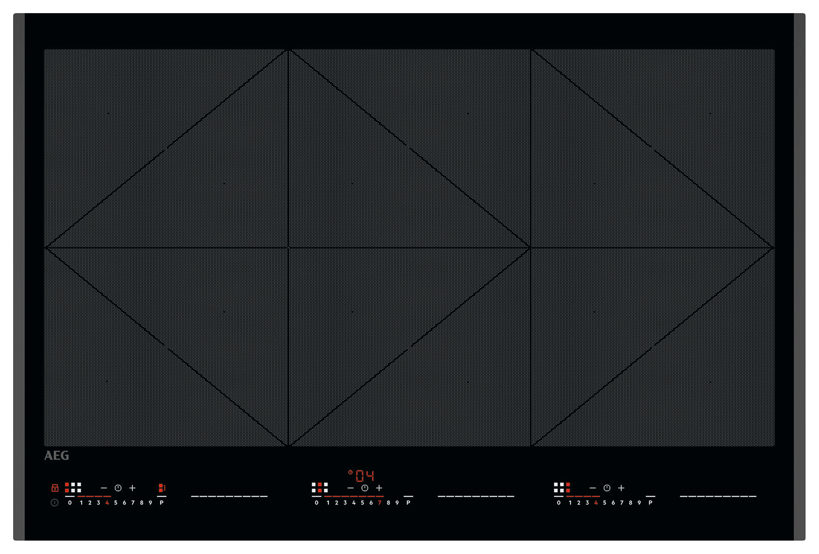 AEG TR84IT00FB 80cm Total flex Induction Hob - Black Glass