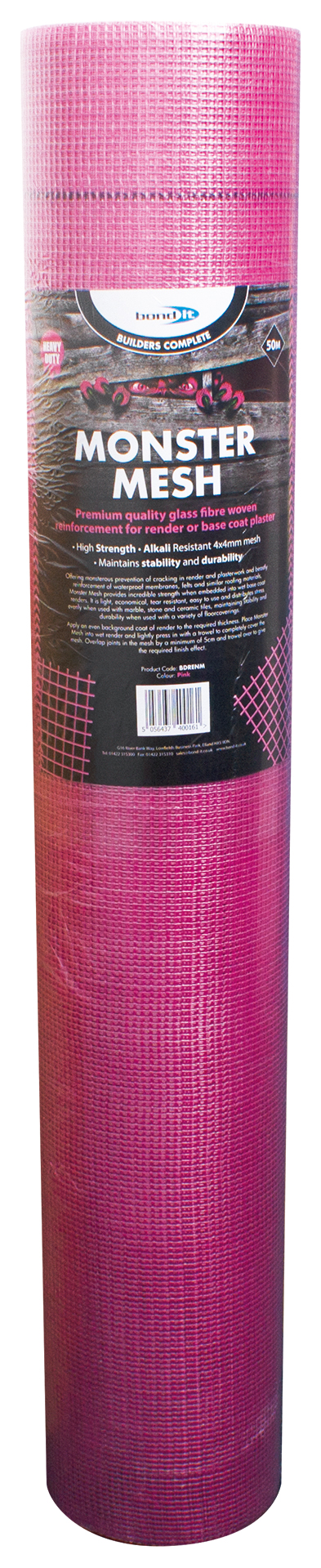Bond It Rendering Monster Mesh - Pink - 50m x 1m