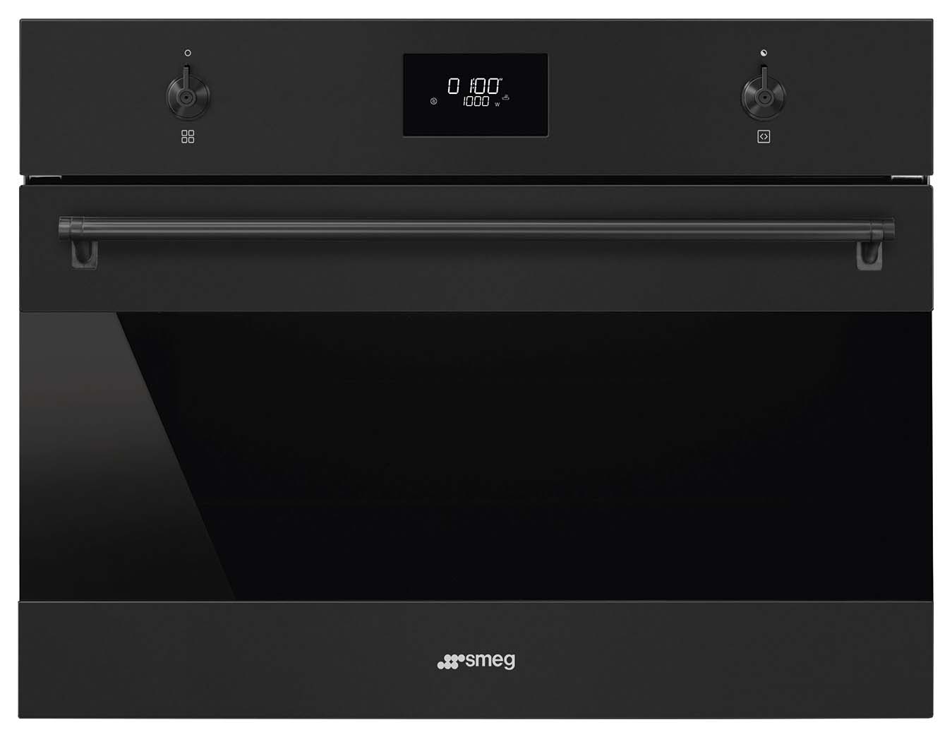 Smeg SO4301M1N 45cm Classic Matte Black Compact Combi