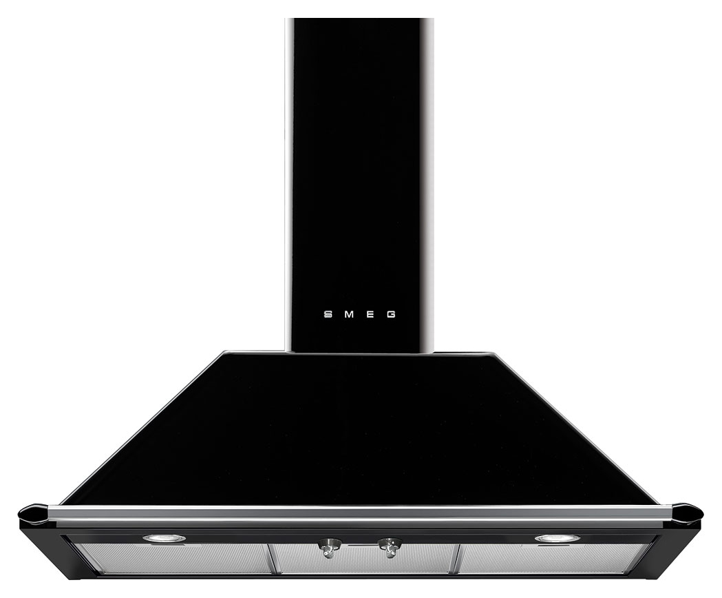 Smeg KT90BLE 90cm Victoria Chimney Hood - Black
