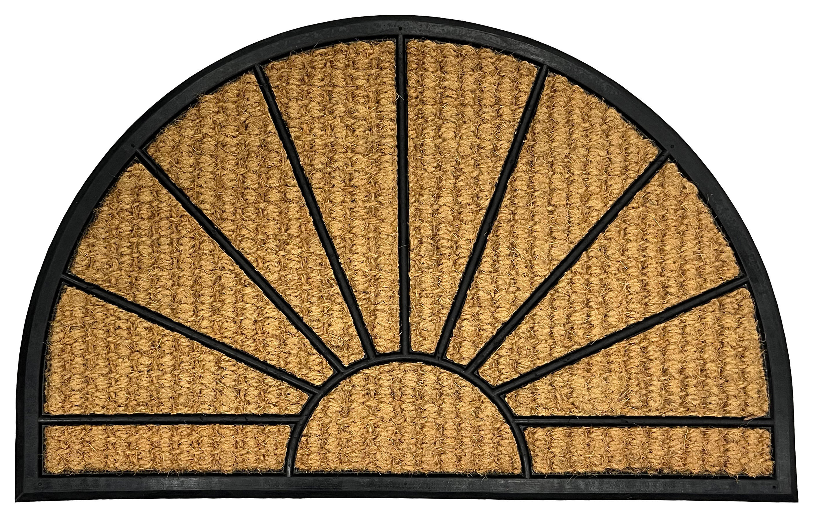 Half Moon Rubber Coir Scraper Doormat- 50 x