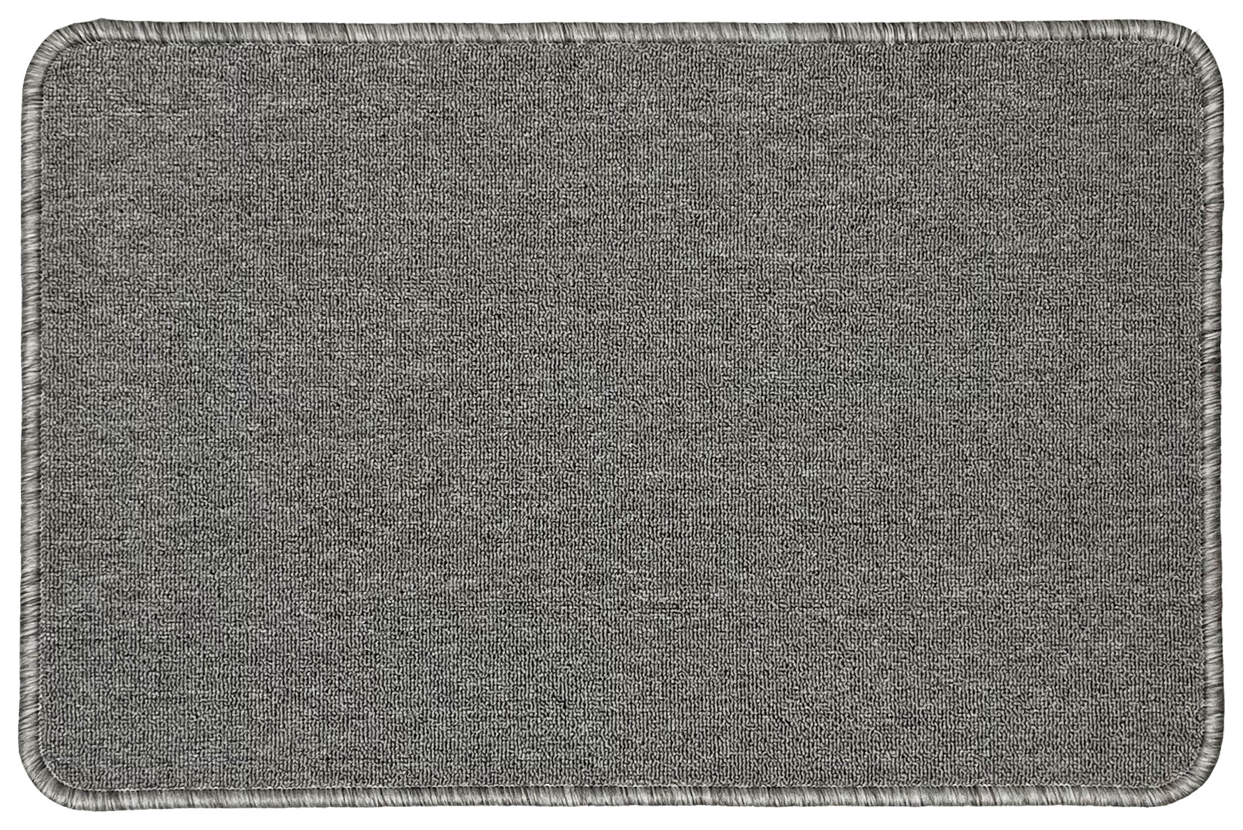 Grey Plain Loop Washable Doormat - 50 x 75cm
