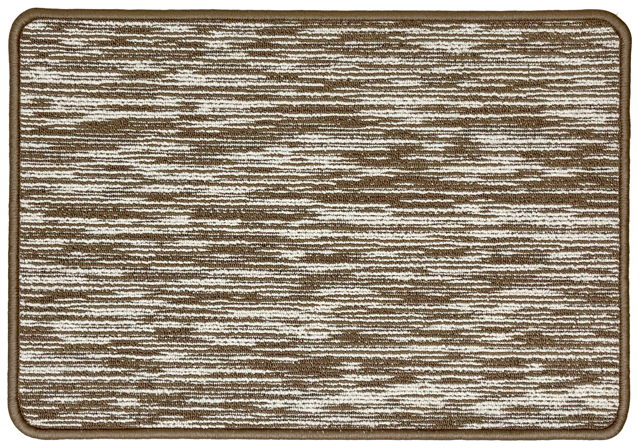 Mocha Mottled Stripe Washable Doormat - 50 x 75cm