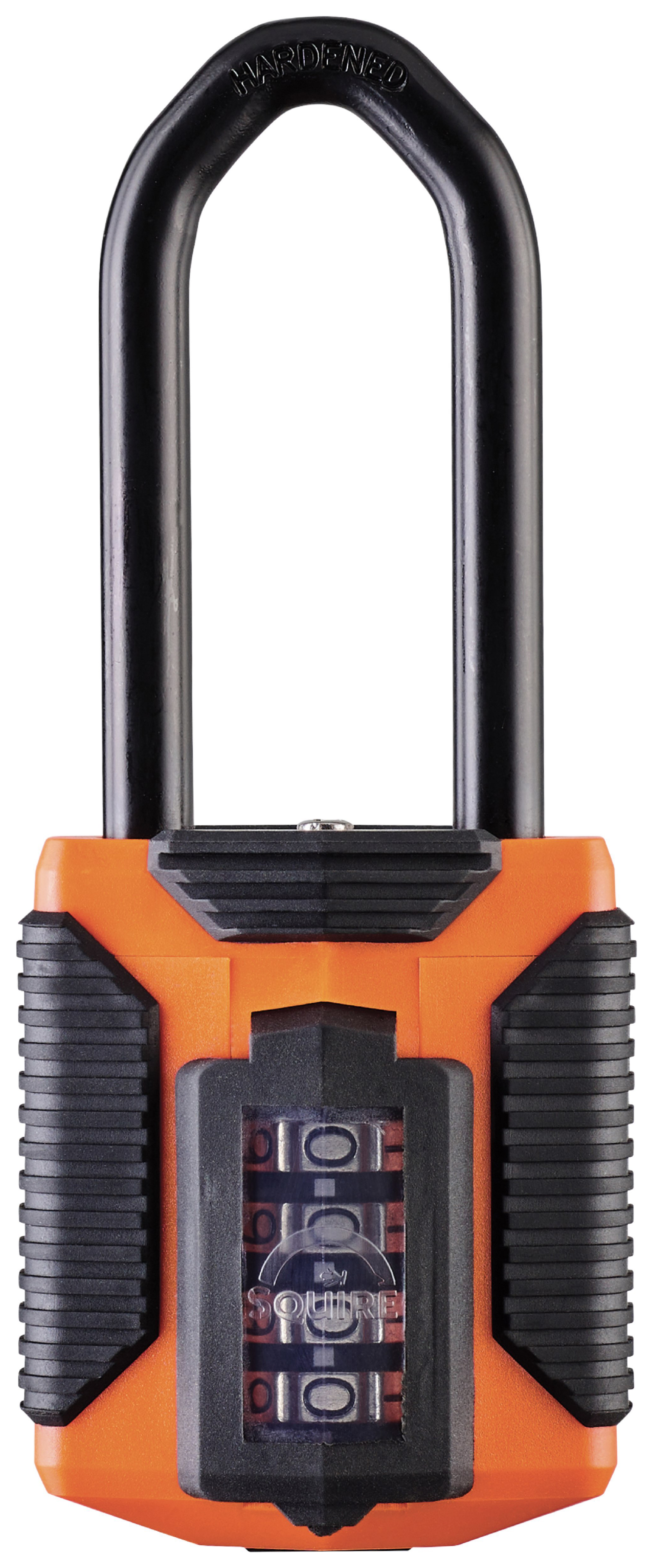 Squire CP50 2.5 Atlo Weatherproof Long Shackle Combination Padlock Orange - 50mm