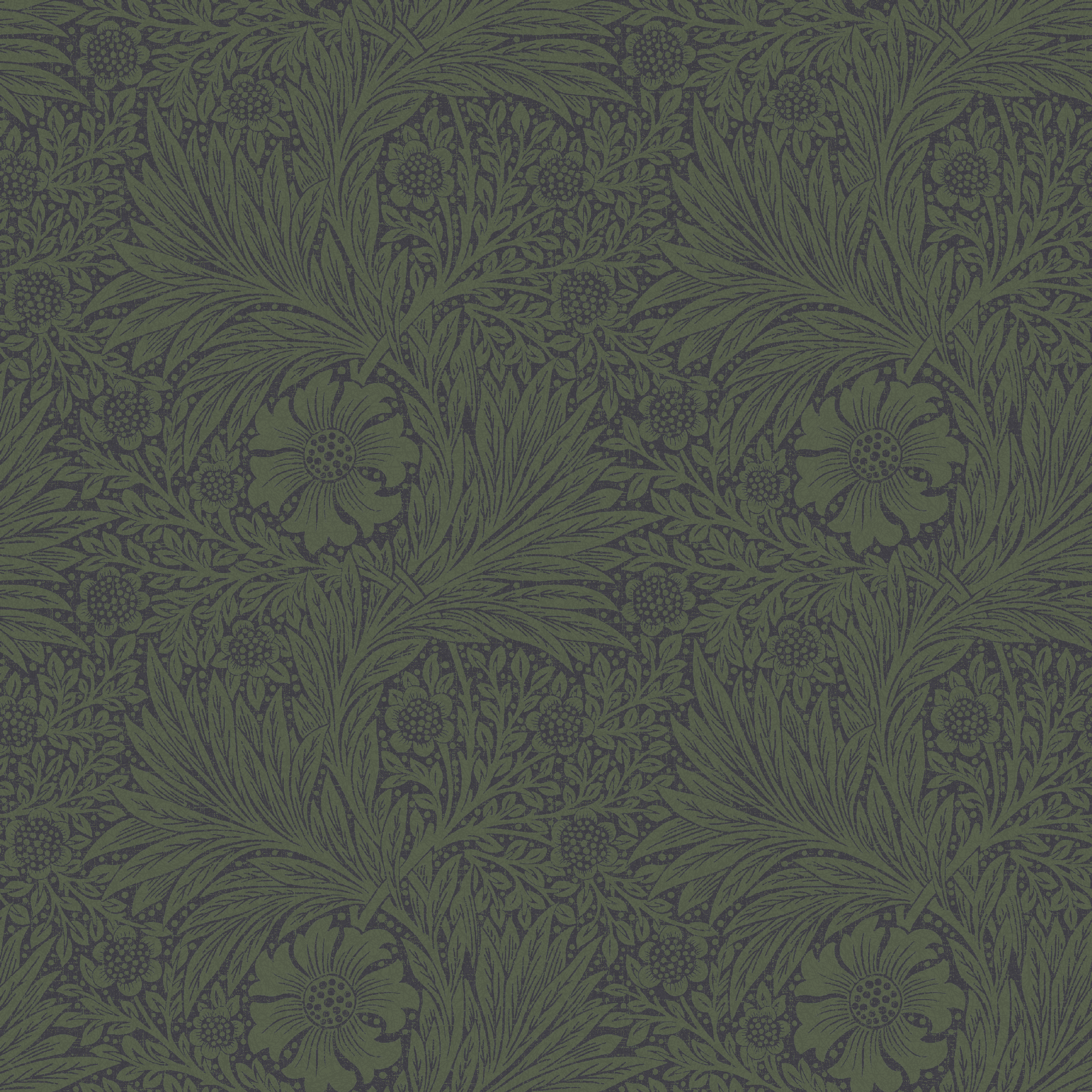 William Morris At Home Marigold Fibrous Green Wallpaper - 10m x 52cm