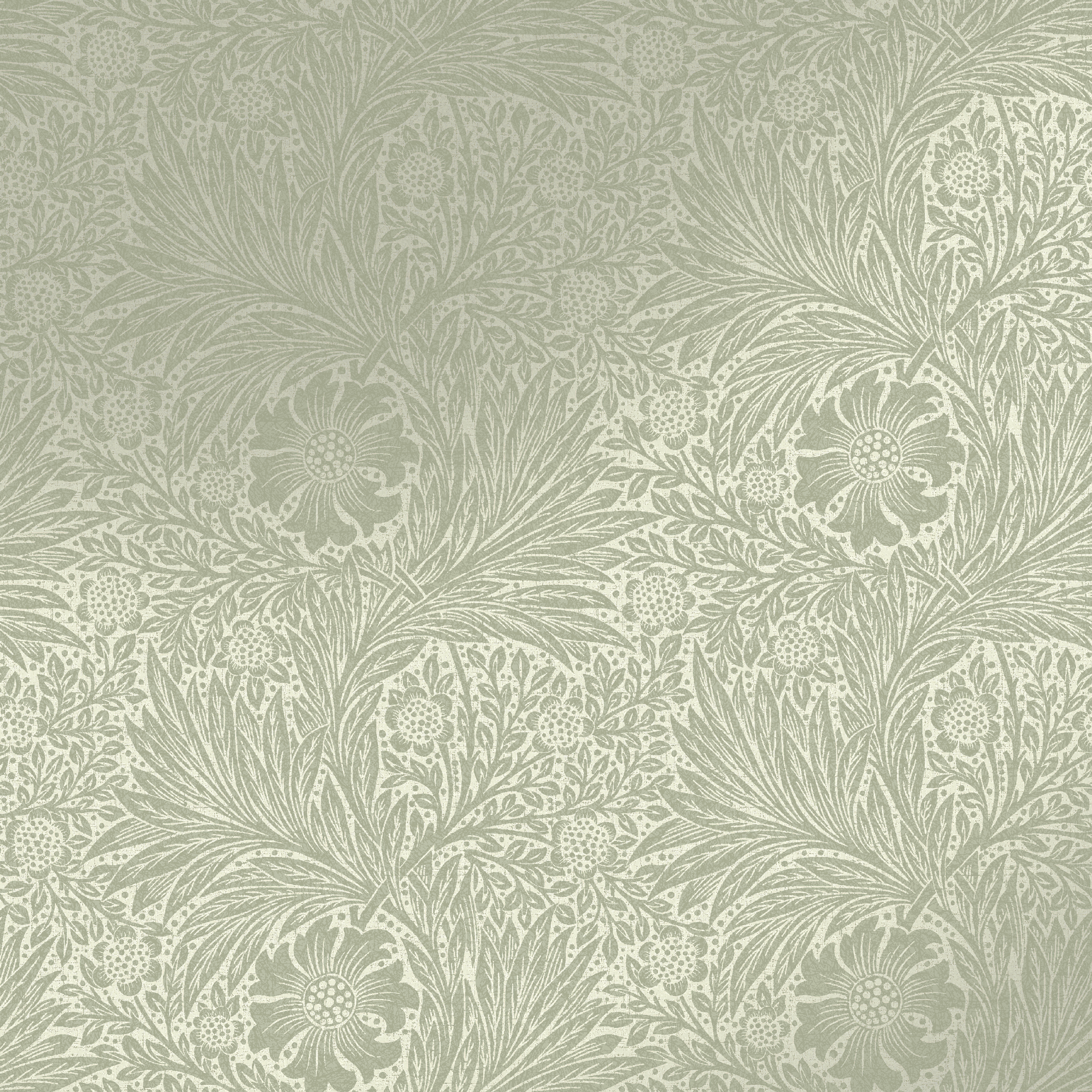 William Morris At Home Marigold Fibrous Sage Wallpaper - 10m x 52cm