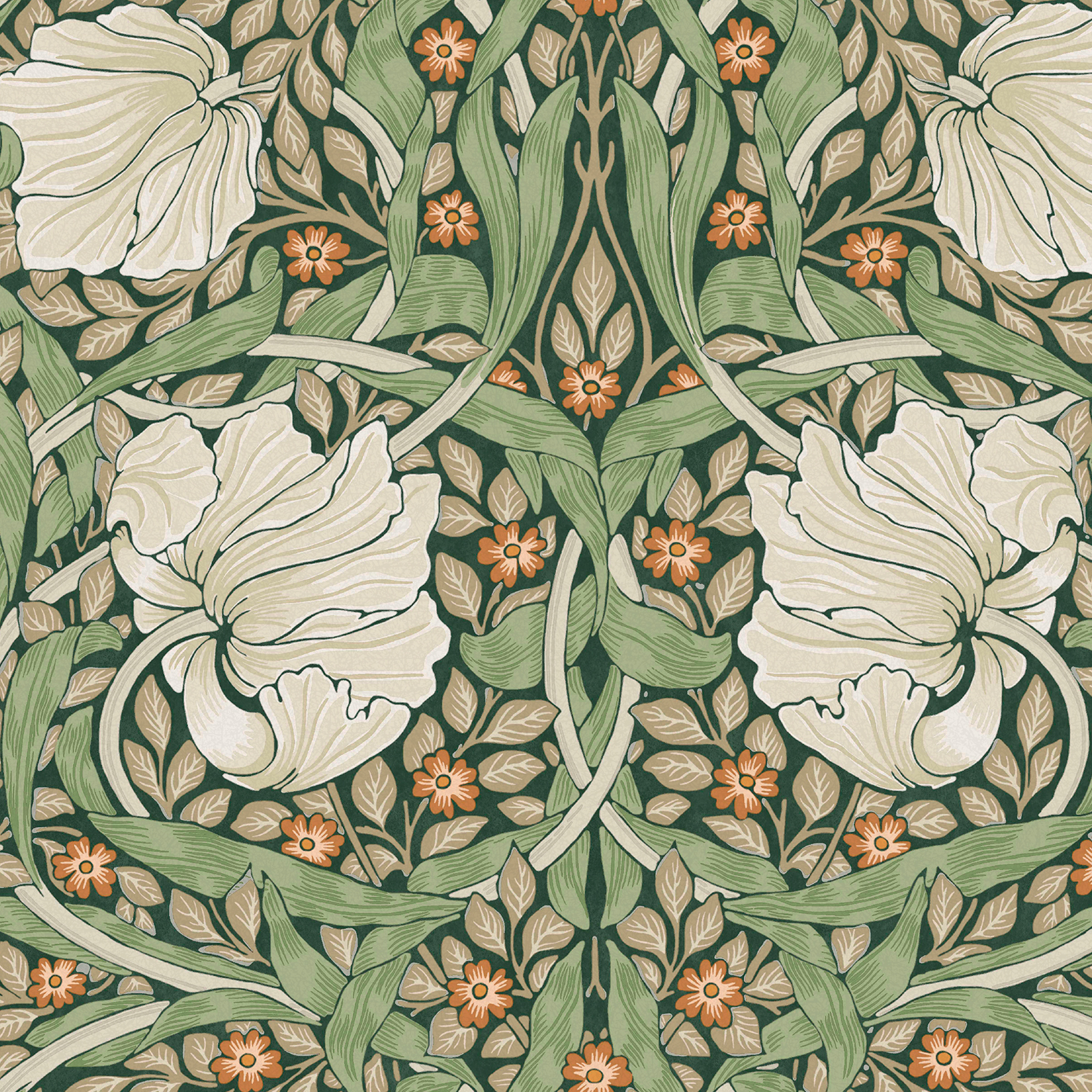 William Morris At Home Pimpernel Green Wallpaper - Sample