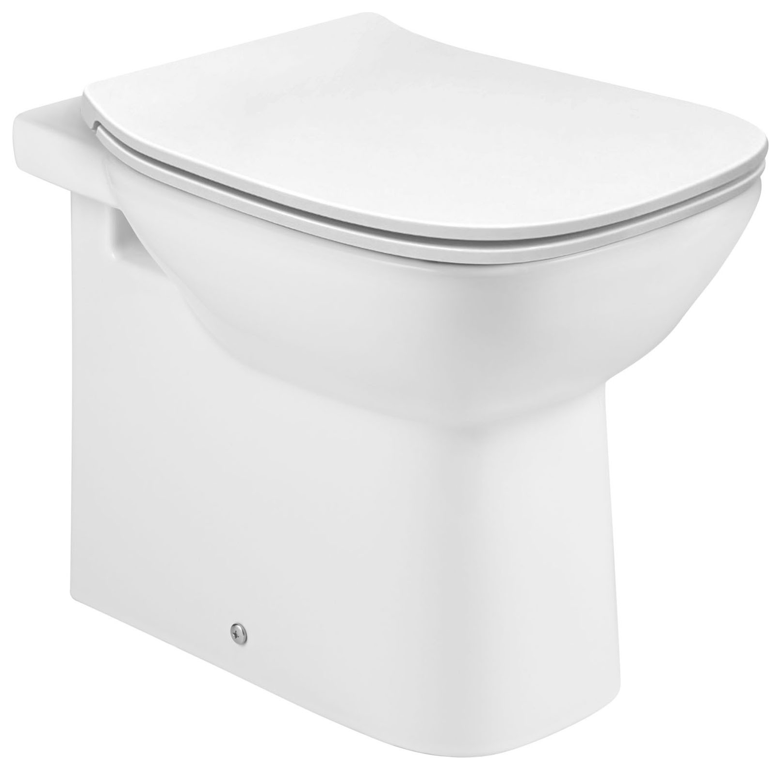 Roca Ardana Square Easy Clean Back To Wall Toilet Pan & Soft Close Seat
