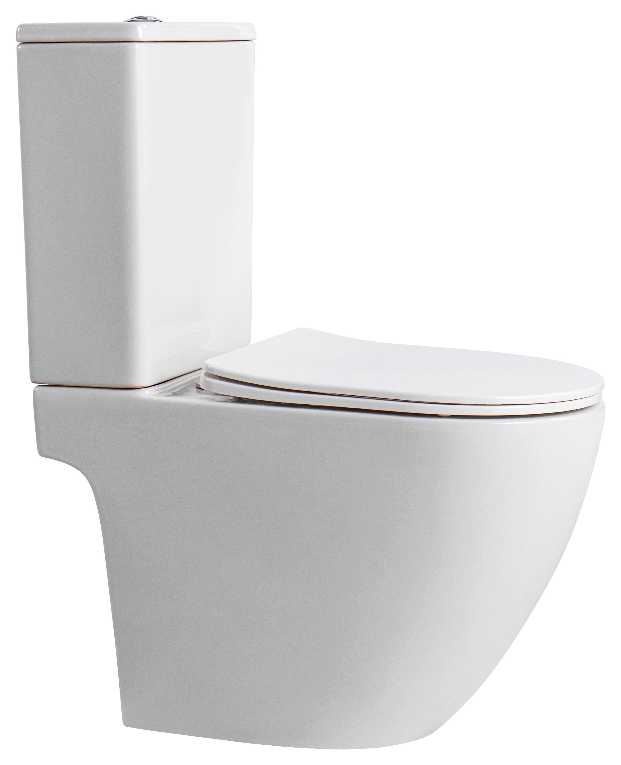 Wickes Terena Vortex Easy Clean Open Back Close Coupled Toilet Pan, Cistern & Soft Close Seat