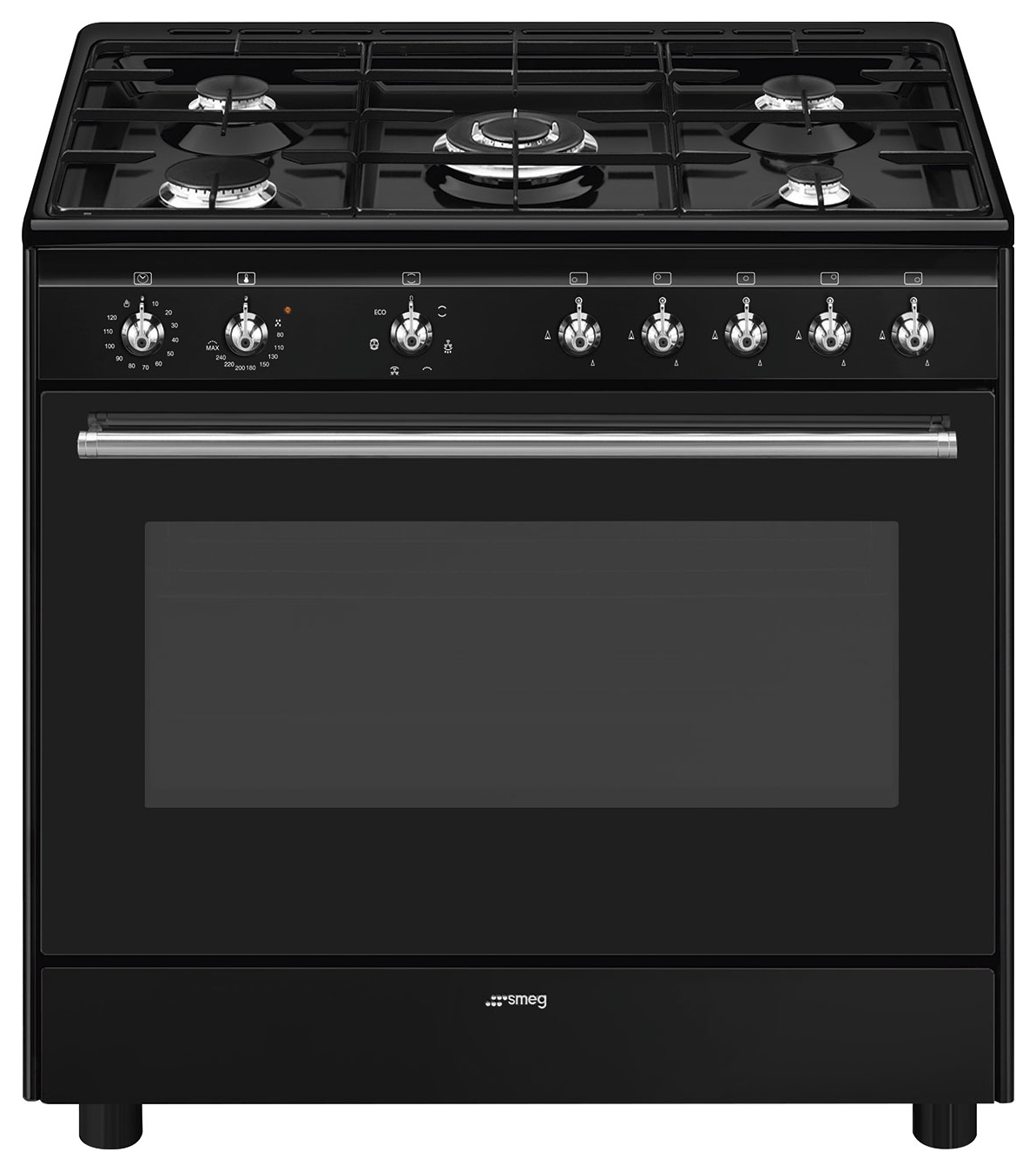 Smeg CX91GMBL 90cm Concert Dual Fuel Range Cooker - Black
