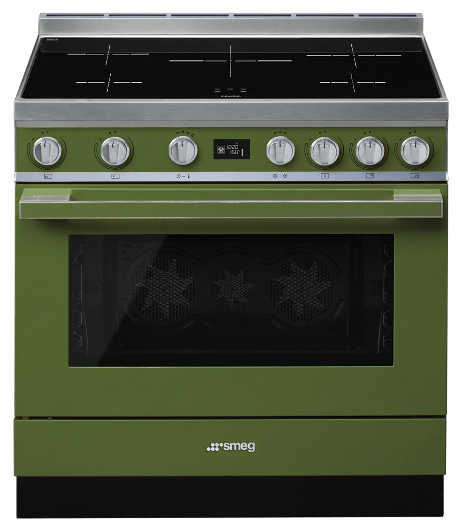 Smeg CPF9IPOG 90cm Portofino Electric Range Cooker - Olive Green