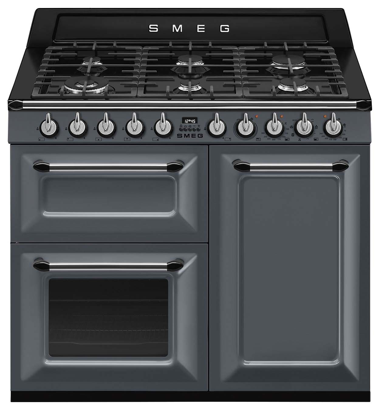 Smeg TR103GR 100cm Victoria Dual Fuel Range Cooker Slate - Grey