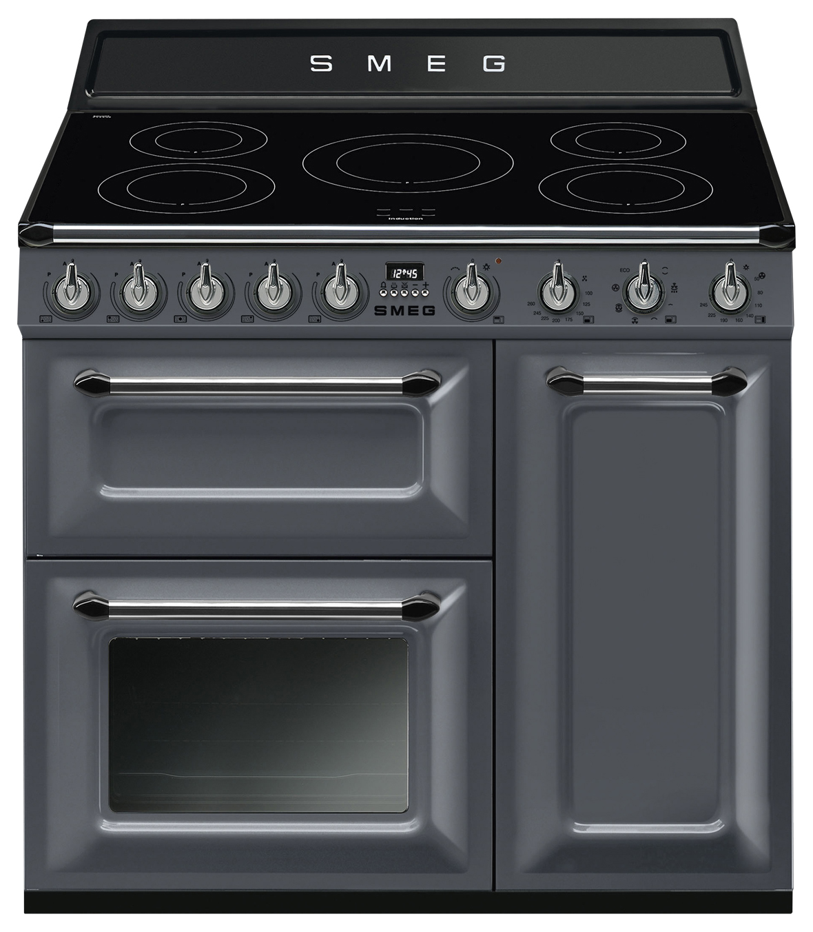 Smeg TR93IGR2 90cm Victoria Electric Range Cooker - Slate Grey
