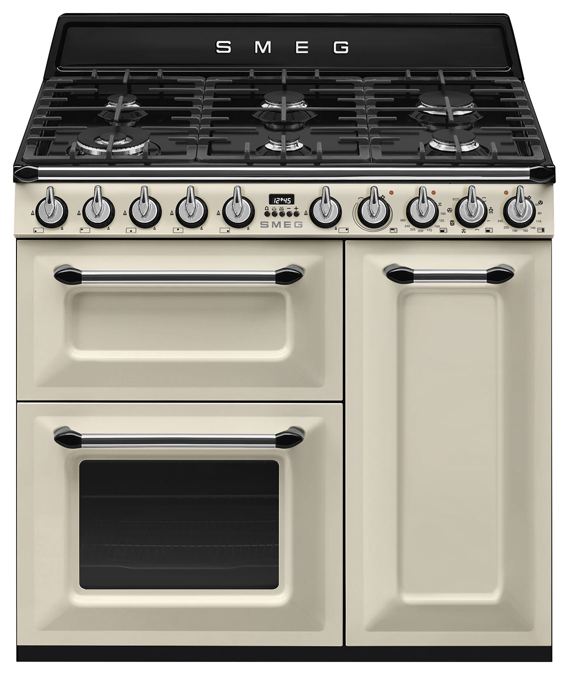 Smeg TR93P 90cm Victoria Dual Fuel Range Cooker- Cream