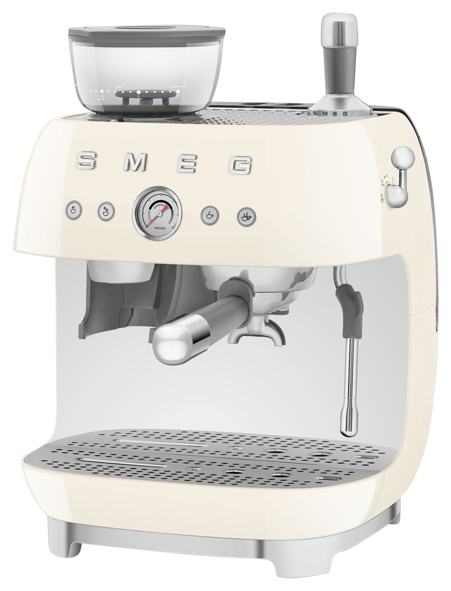 Smeg EGF03CRUK Espresso Coffee Machine with Grinder - Cream
