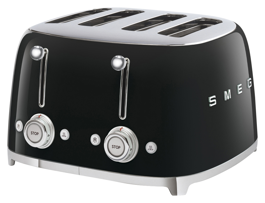 Smeg TSF03BLUK Four Slice Toaster - Black