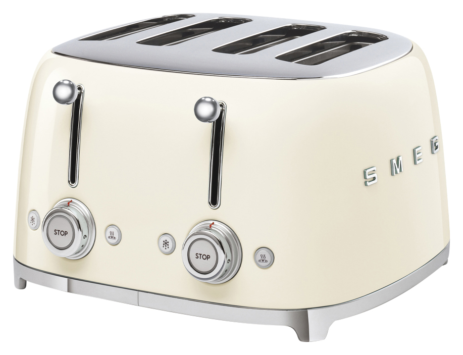Smeg TSF03CRUK Four Slice Toaster - Cream