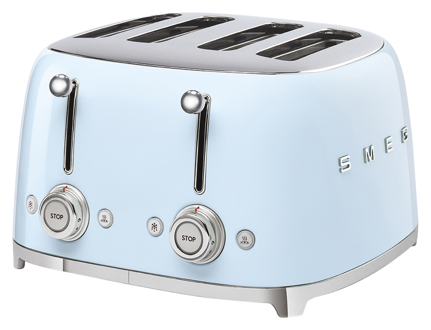 Smeg TSF03PBUK Four Slice Toaster - Pastel Blue