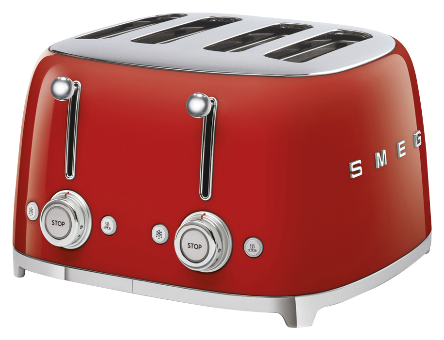Smeg TSF03RDUK Four Slice Toaster - Red