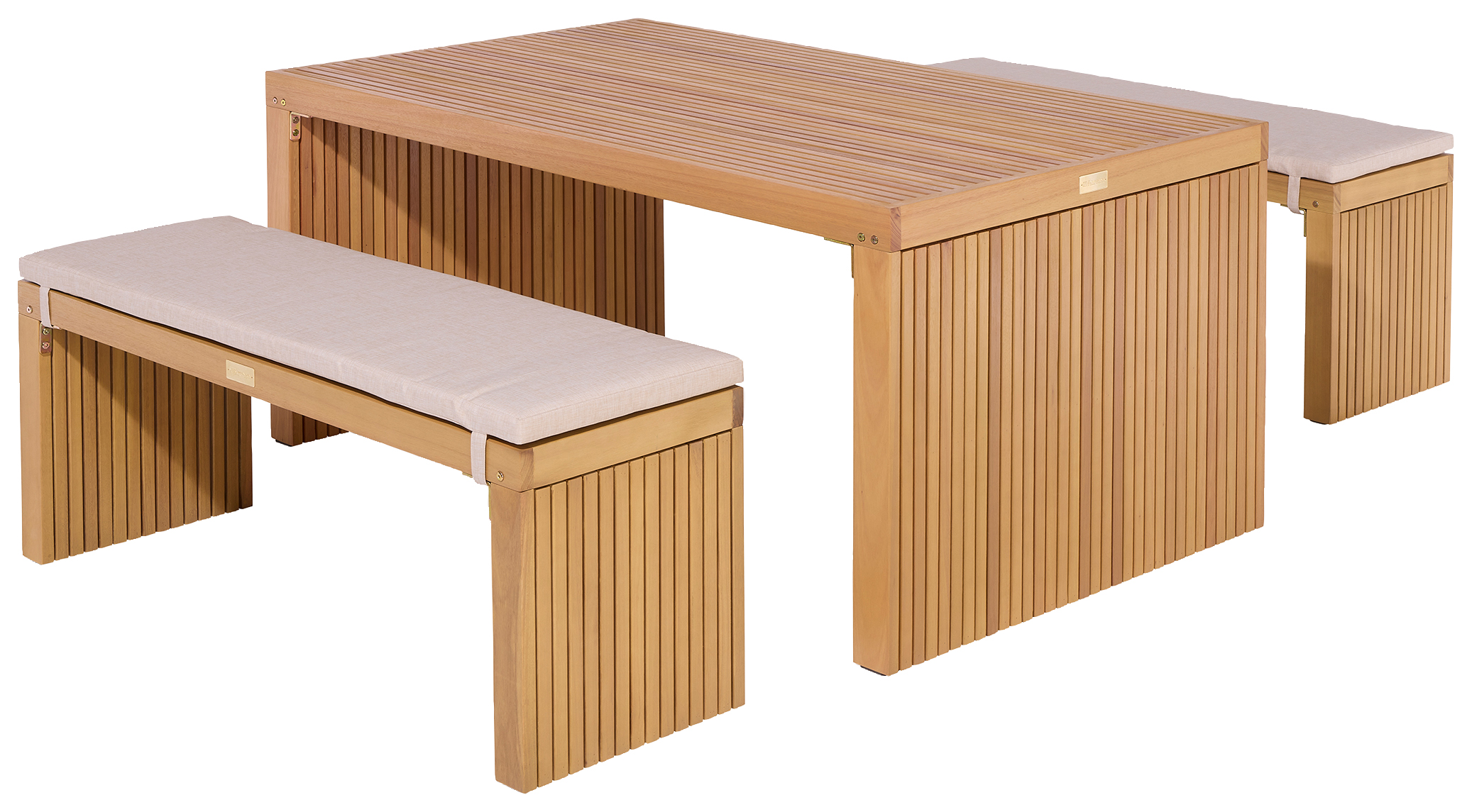 Rowlinson Kyoto 4 Seat Dining Set with Cushions