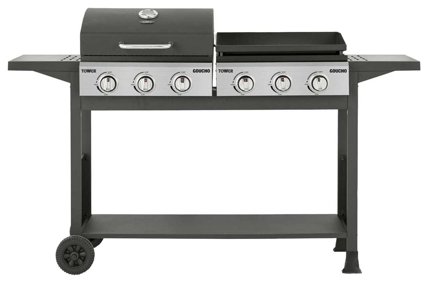 Tower Goucho 6 Burner Gas BBQ & Plancha