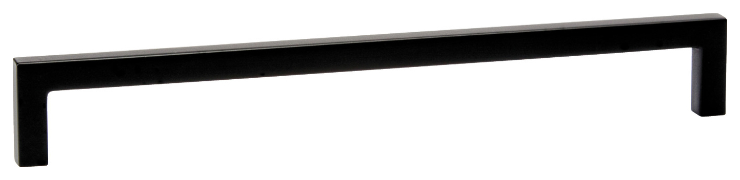 Hafele Rectangle Matt Black Pull Handle for Bathrooms - 192mm