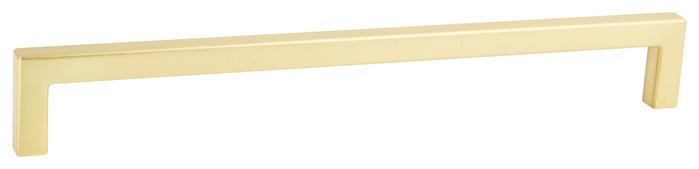 Hafele Rectangle Brushed Brass Pull Handle for Bathrooms - 192mm