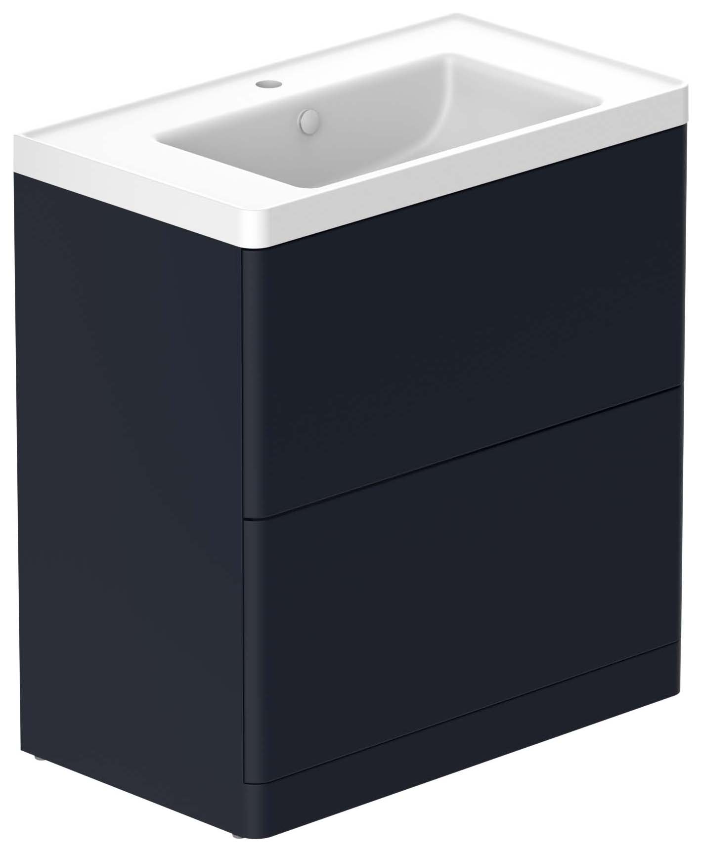 Nexa By VADO Veva Midnight Blue Freestanding Vanity Unit with Mineral Basin - 800mm