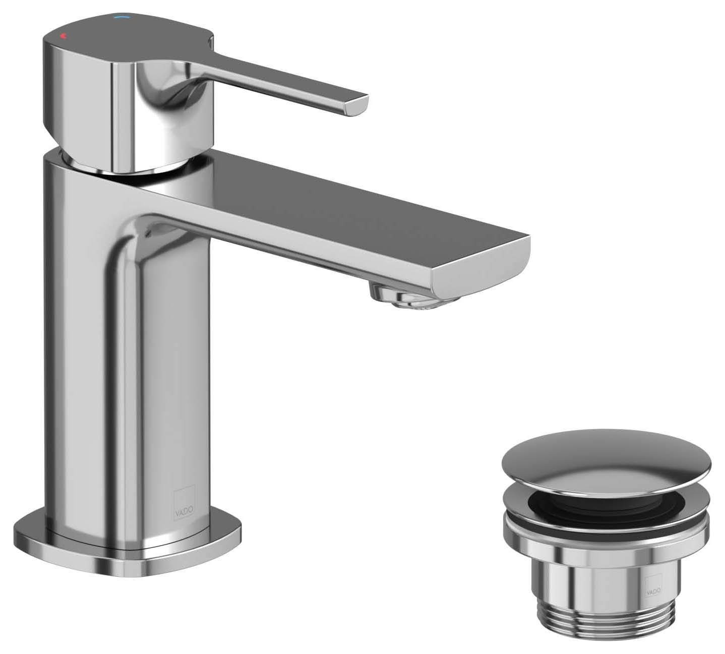 Nexa By VADO Veva Mini Mono Basin Mixer with Universal Basin Waste - Chrome