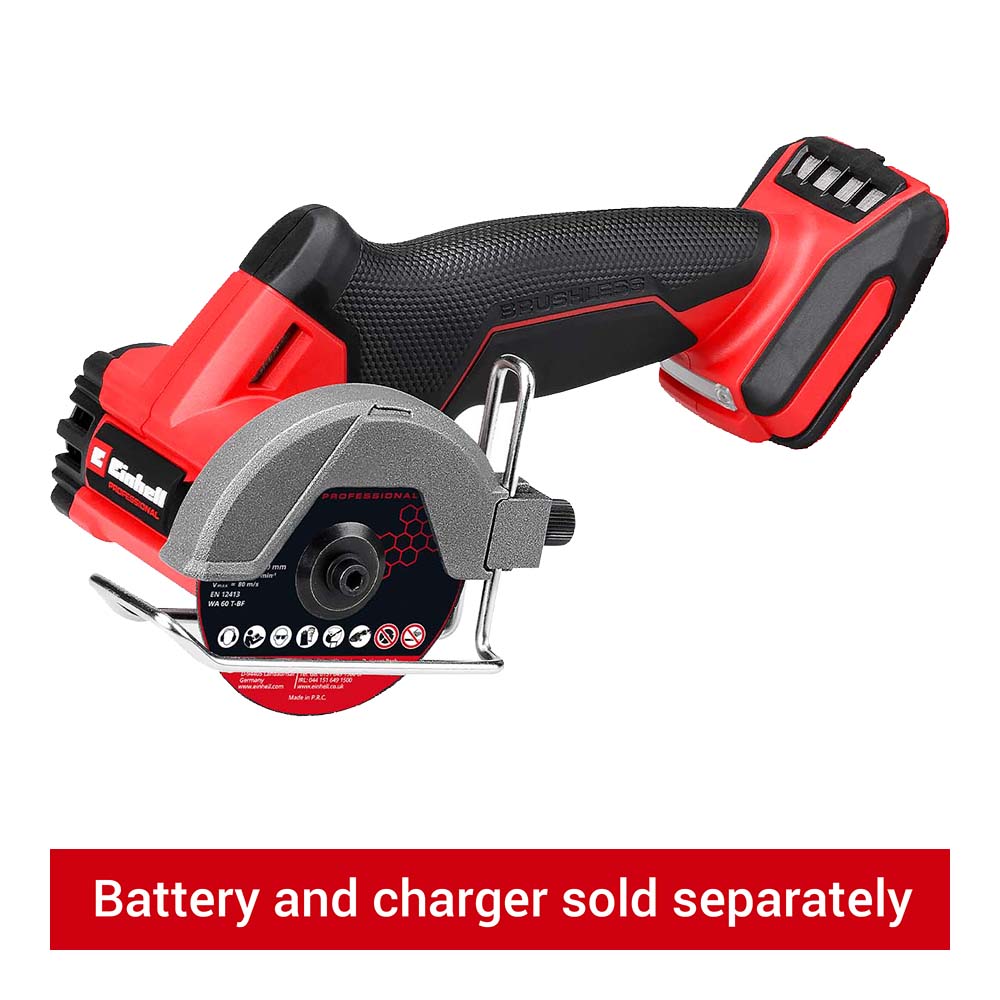 Einhell Power X-Change 18V Cordless Brushless 76mm Cut-Off Grinder - Bare