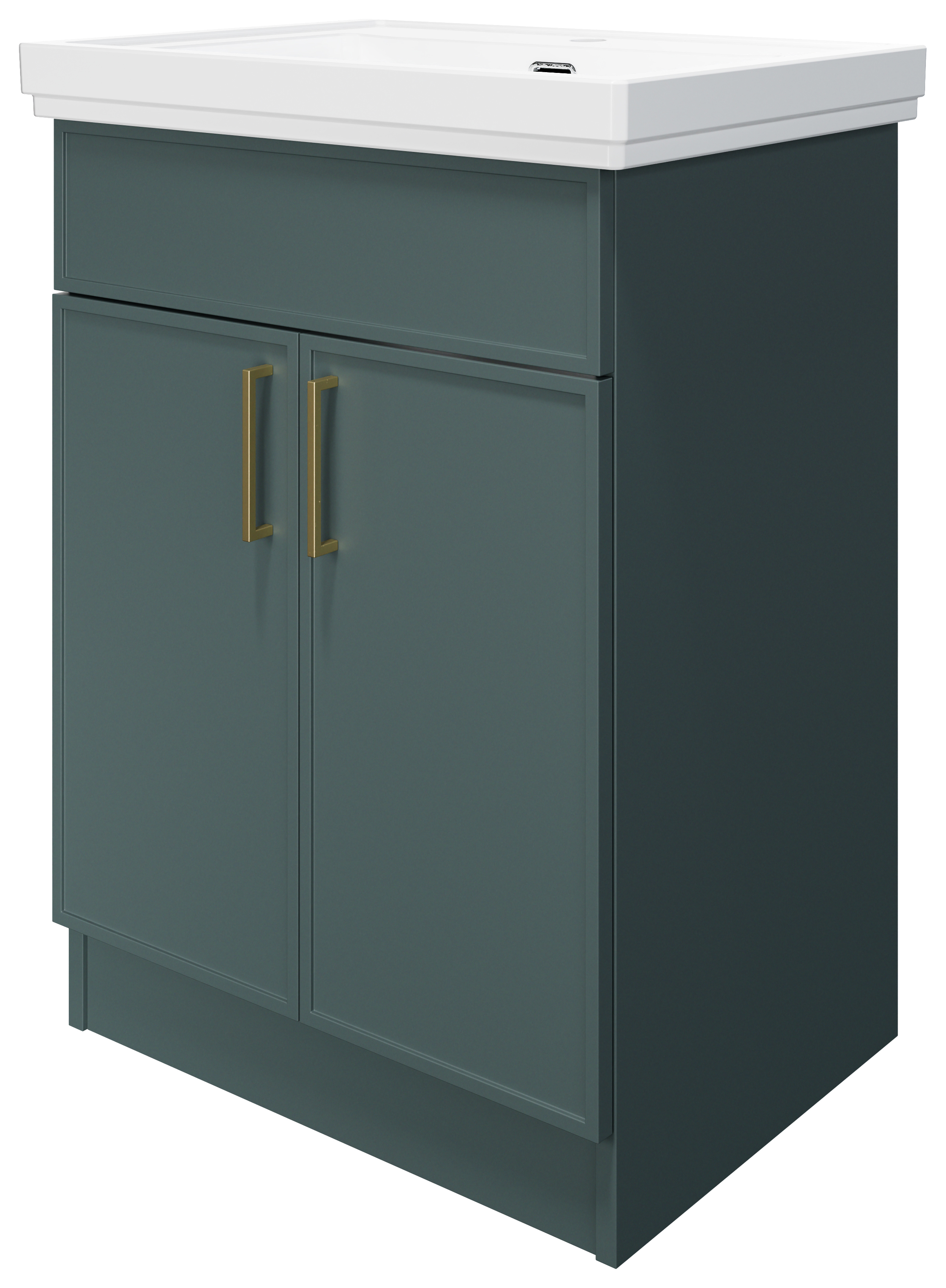 Wickes Haven Kombu Green Freestanding Vanity Unit & Haven Basin - 865 x 600mm