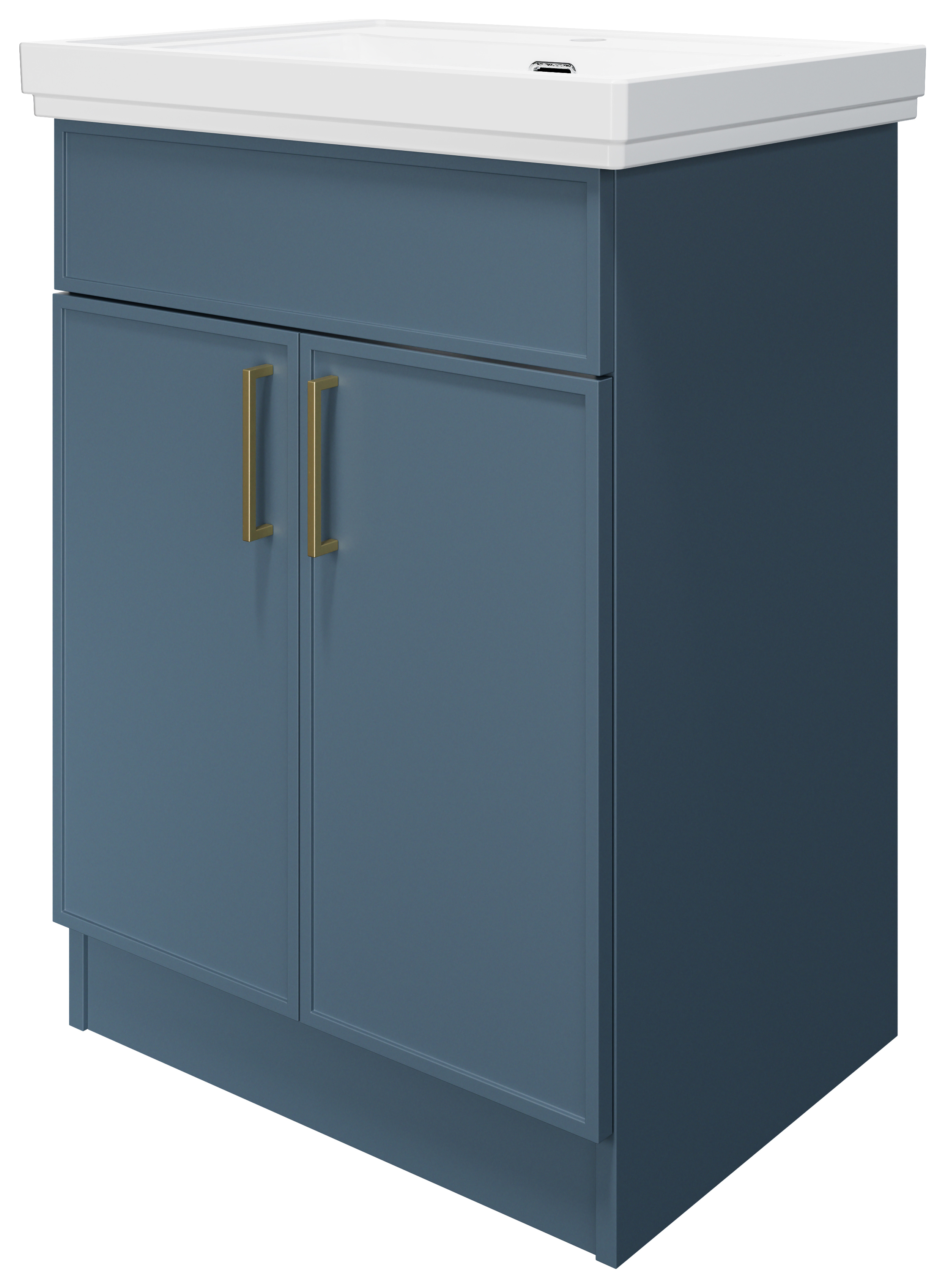 Wickes Haven Misty Blue Freestanding Vanity Unit & Haven Basin - 865 x 600mm