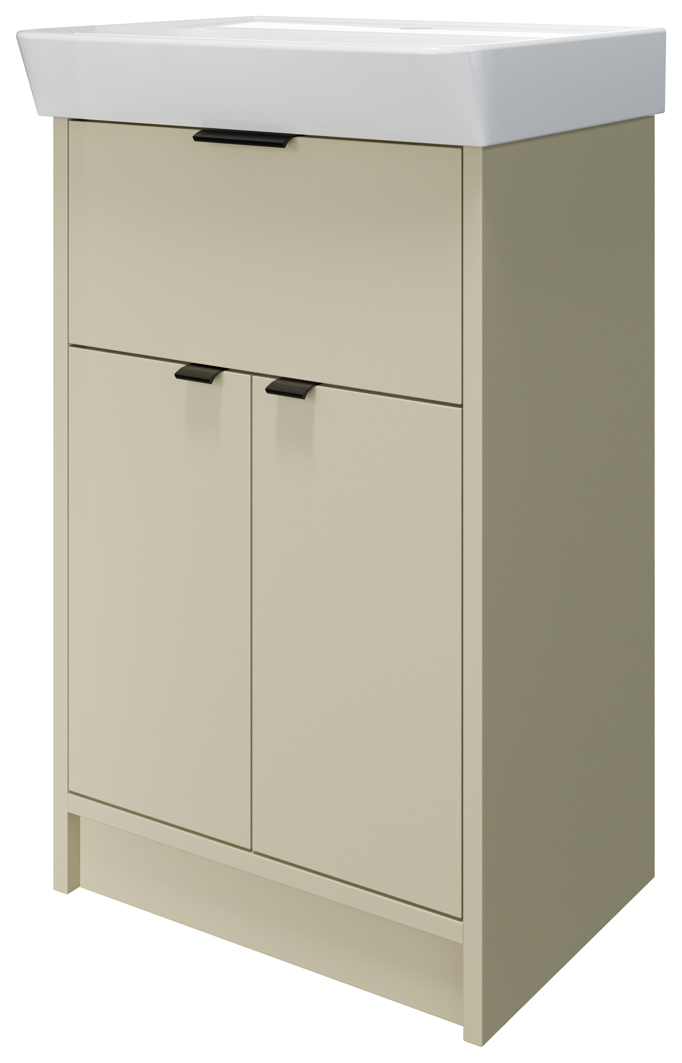 Wickes Nova Sage Green Freestanding Vanity Unit & Easton Basin - 835 x 500mm