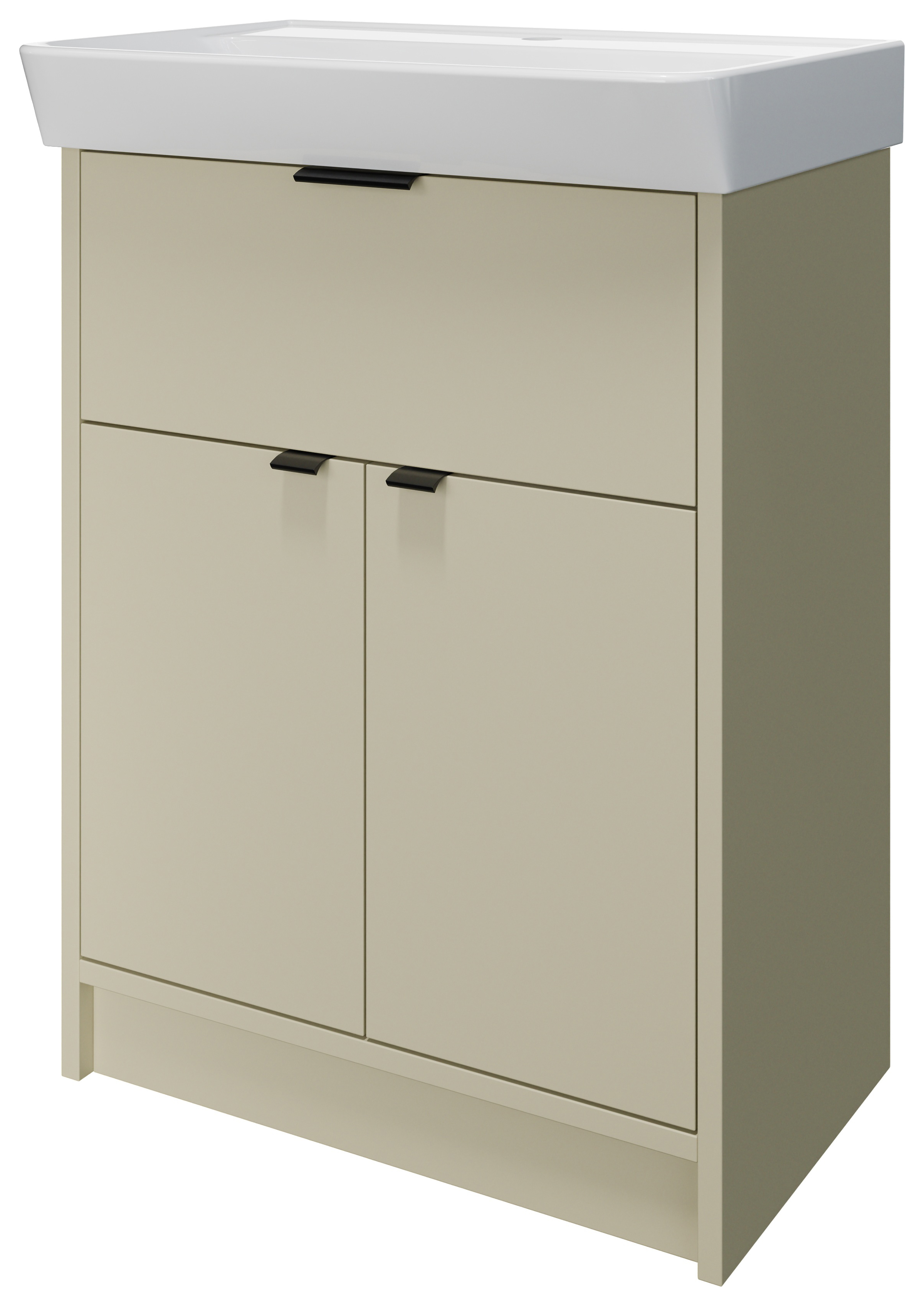 Wickes Nova Sage Green Freestanding Vanity Unit & Easton Basin - 835 x 600mm