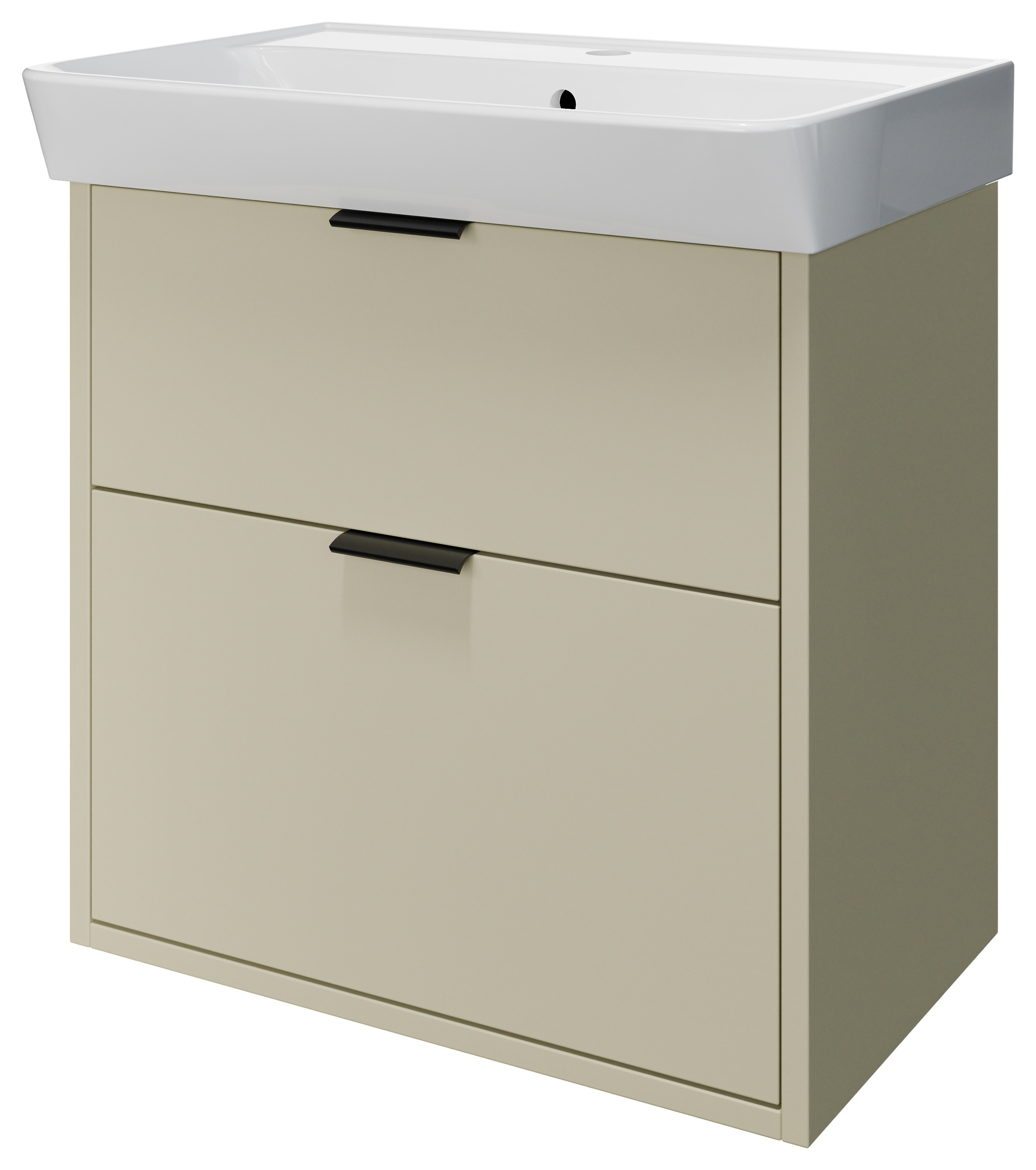 Wickes Nova Sage Green Wall Hung Vanity Unit & Easton Basin - 635 x 600mm