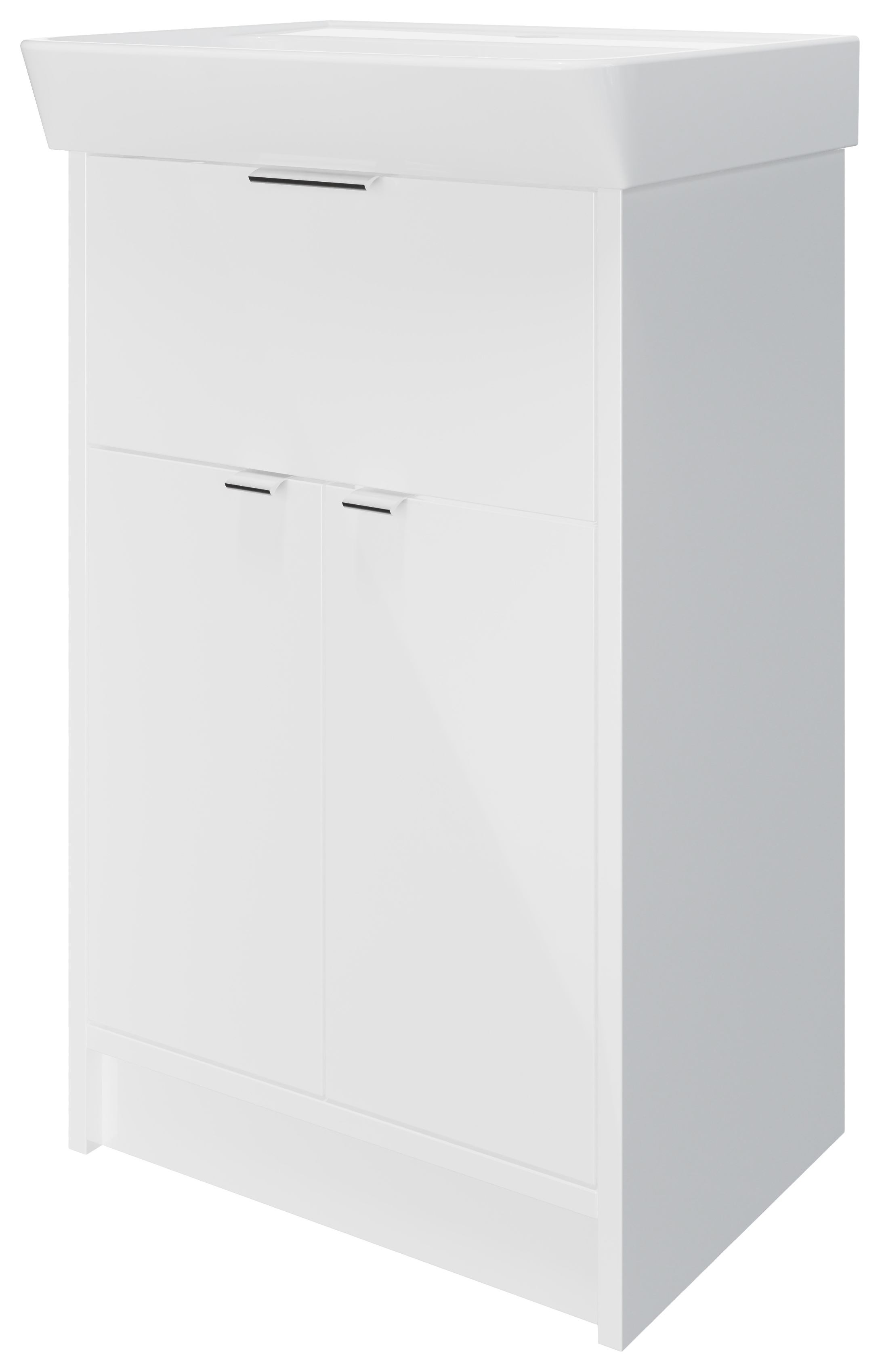 Wickes Nova Gloss White Freestanding Vanity Unit & Easton Basin - 835 x 500mm