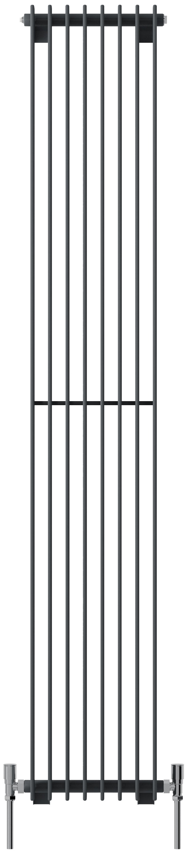 Henrad by Stelrad Grey Verona Slimline Single Panel Vertical Designer Radiator - 1800mm