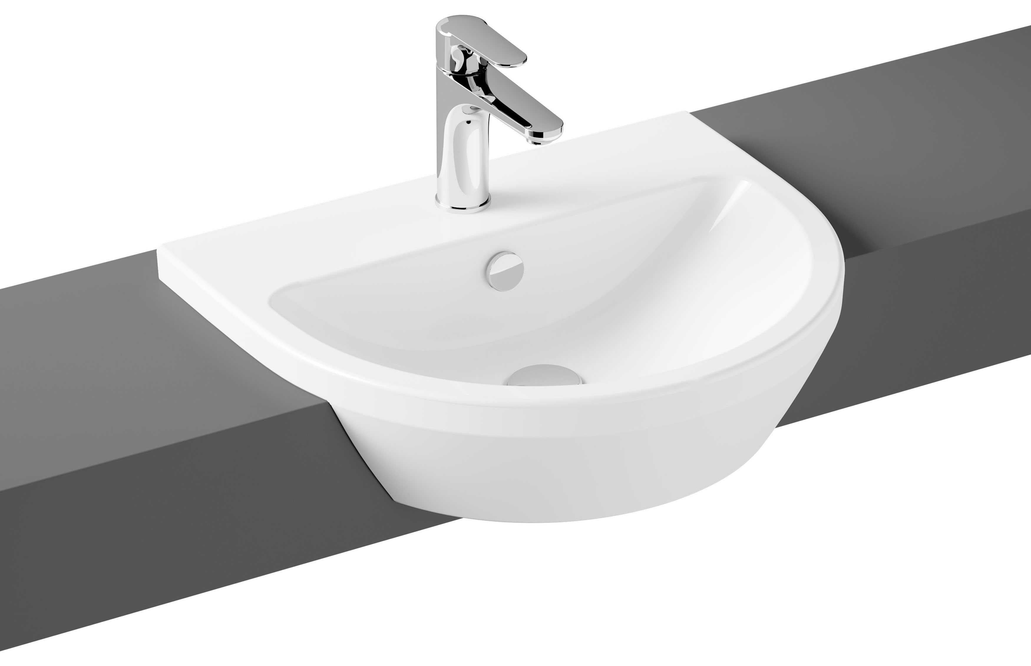 Chennai Semi Recessed 1 Tap Hole Basin -