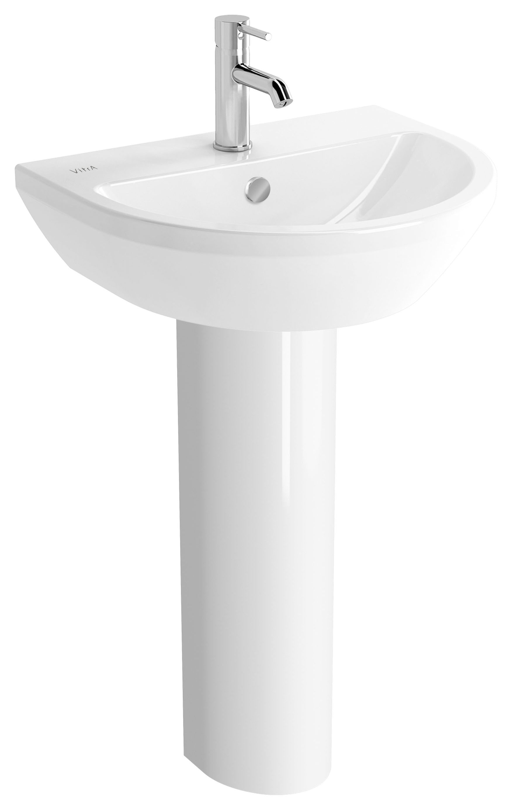 Chennai 1 Tap Hole Basin & Full Pedestal - 550mm
