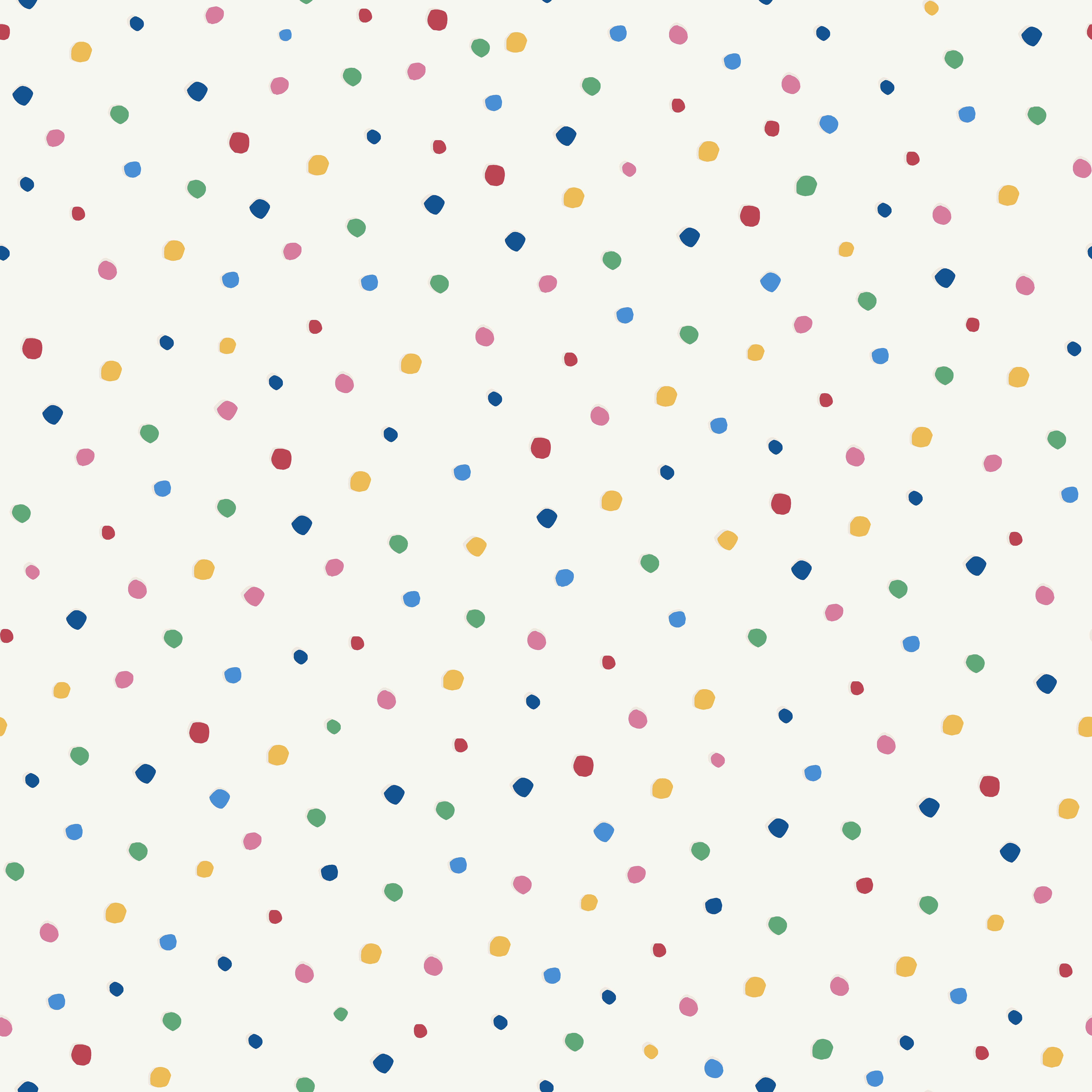 Joules Lynx Multi Spot White/ Rainbow Wallpaper Sample