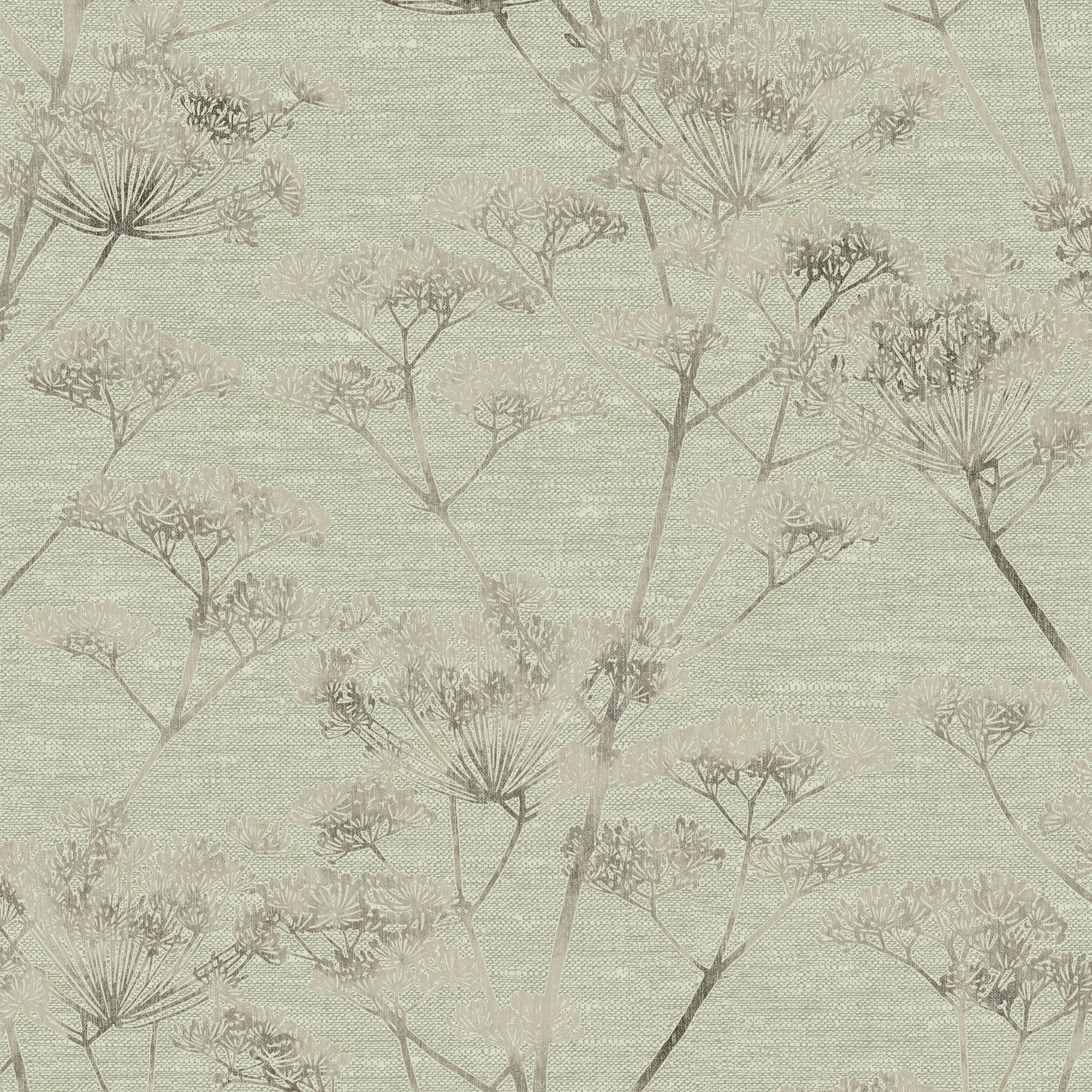 Boutique Serene Seed-Head Sage Wallpaper Sample